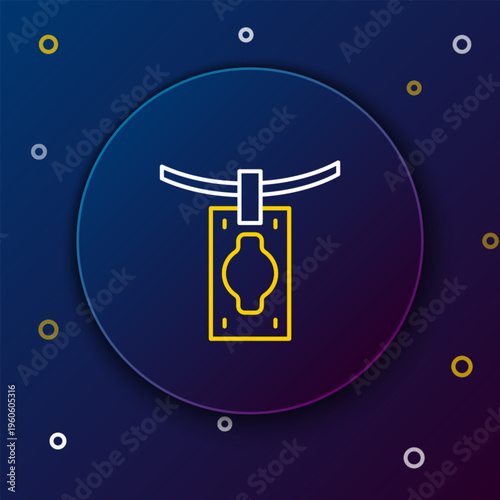 Line Money laundering icon isolated on blue background. Money crime concept. Colorful outline concept. Vector