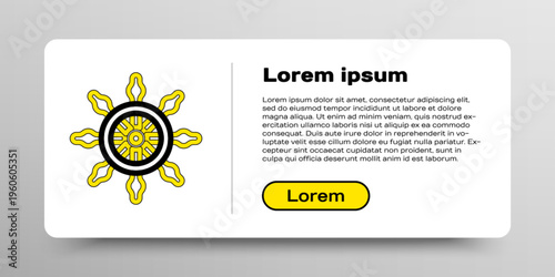 Line Ship steering wheel icon isolated on white background. Colorful outline concept. Vector