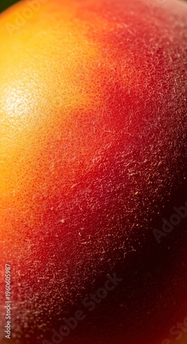 Close-up of a ripe mango fruit.
