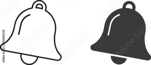 Bell icon illustration with optional label