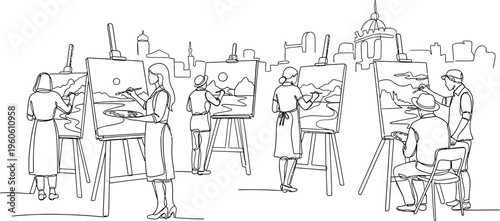 people working in office space