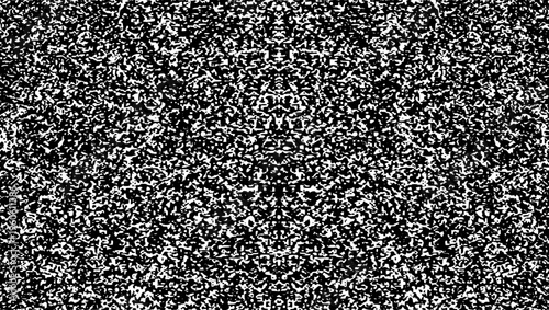 white noise tv screen, black isolated silhouette