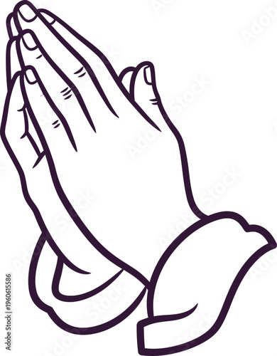 Praying hands in prayer position
