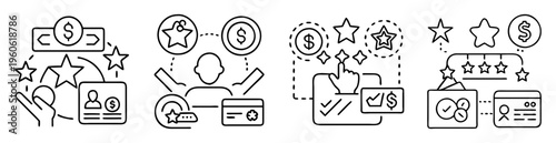 Concept of customer loyalty, engagement, and reward program in business success