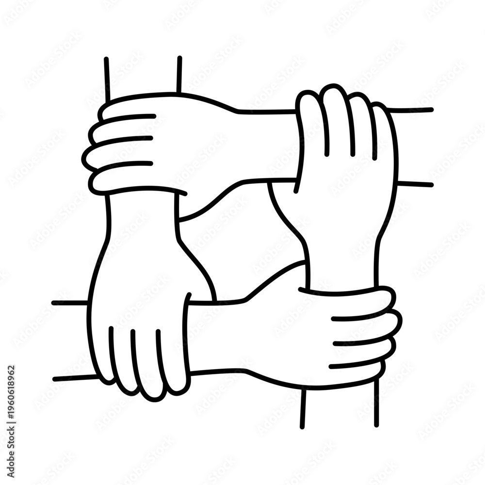 Obraz premium Teamwork Hands Icon