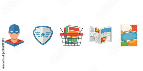 Superhero and Comic Icons Set