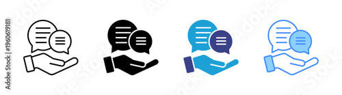 Talking icon set multiple style collection