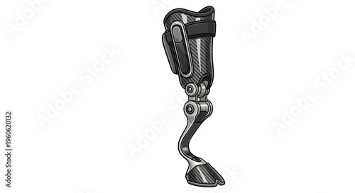 Medical Rehabilitation Prosthetic Arm Healthcare Technology Illustration