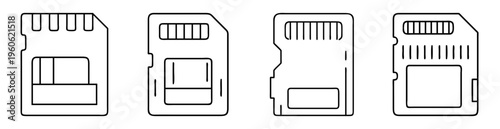 Illustration depicting different types of memory cards used in modern devices
