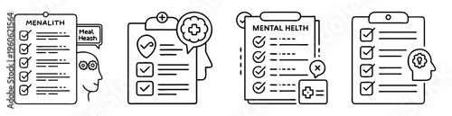 Checklist for mental health wellness and therapy with different mental health approaches