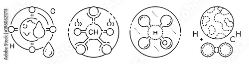 Molecular representation of chemical reactions and compounds in a simplified format