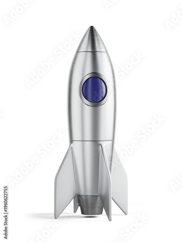 Rocket isolated on transparent background - 3d rendering of 3d rocket icon