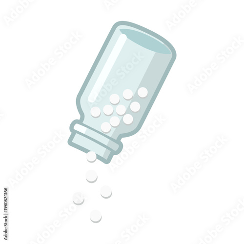Pills Spilling From Bottle Icon