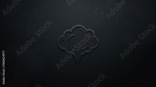 Abstract representation of a cloud shape on a dark textured background, symbolizing creativity