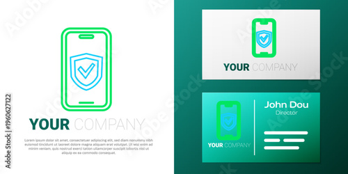 Line Insurance online icon isolated on white background. Security, safety, protection, protect concept. Colorful outline concept. Vector