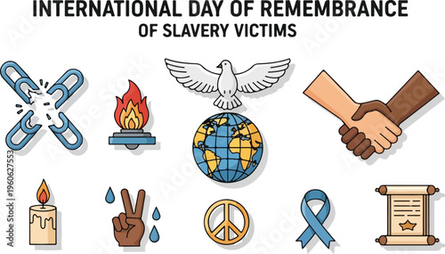 International Day of Remembrance of Slavery Victims - Symbols of Freedom and Peace