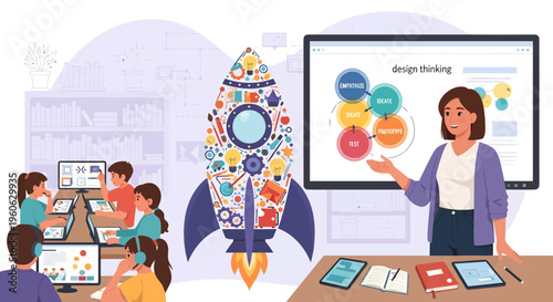 Children Learning About Design Thinking and Innovation in a Classroom Setting.