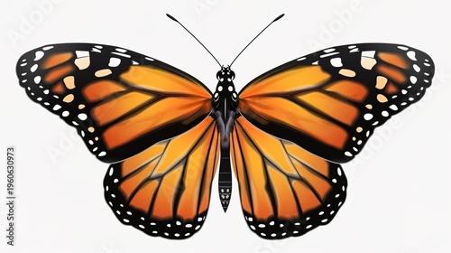 Orange and black butterfly wings