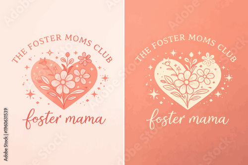 Foster mom club logo designs