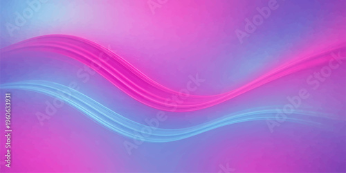 An abstract pink and purple wallpaper featuring a smooth flow of wavy lines and light curves creating a vibrant vector pattern with a sense of motion and energy