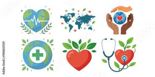 World Health and Care Icons