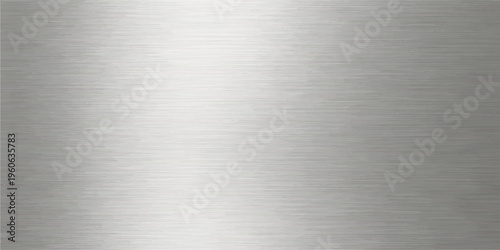 Industrial brushed stainless steel metal plate texture with a shiny silver grey metallic surface reflection and polished titanium alloy material pattern wallpaper