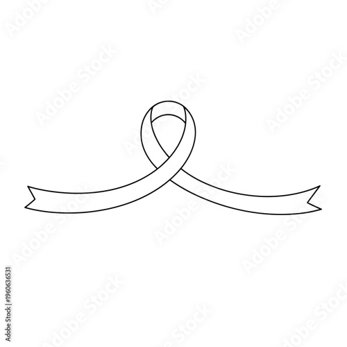 Awareness ribbon symbol representing various causes and support for important initiatives.