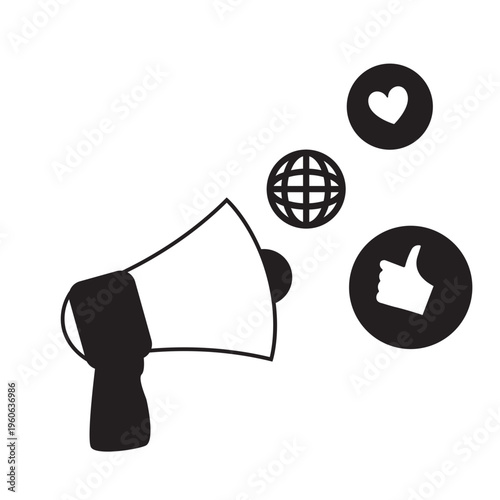 Digital Marketing Doodle Icons Set Business Growth Element