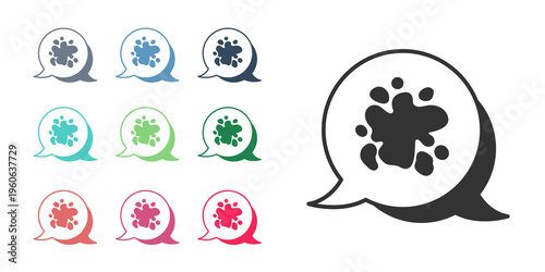 Black Paint spray icon isolated on white background. Set icons colorful. Vector