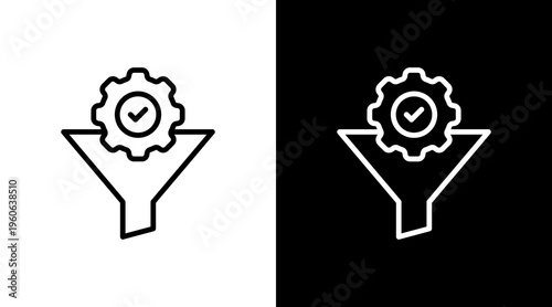 Pipeline Management White Icon Set Design