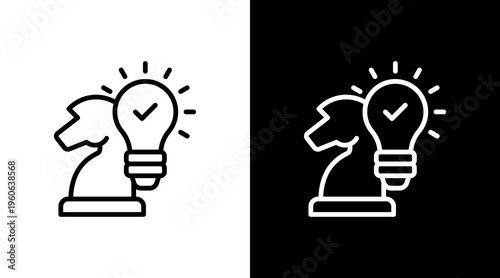 Innovation Plan White Icon Set Design