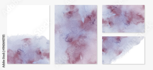 Multipurpose abstract purple blue watercolor background