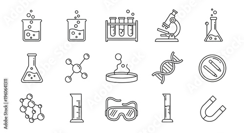 Laboratory equipment and science tools.