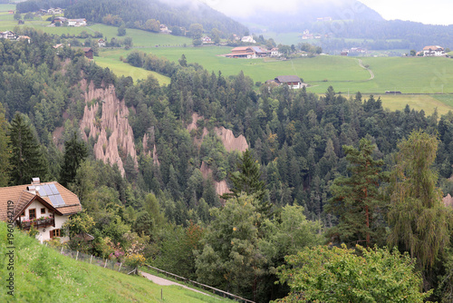 The earth pyramids of the Ritten are a natural monument on the Ritten, a plateau not far from Bolzano in northern Italy