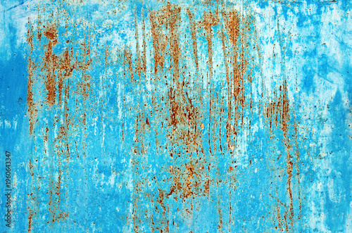 Old Metal Steel Blue Color Background Texture
