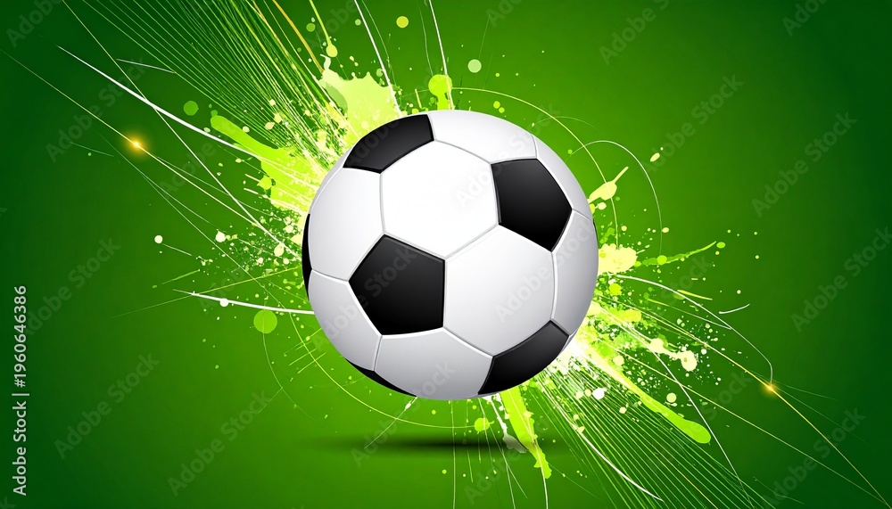 Naklejka premium abstract Football or soccer background with big ball, vector style