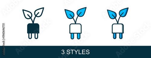 Filled outline Electric saving plug in leaf icon isolated on white background. Save energy electricity. Environmental protection. Bio energy. Vector