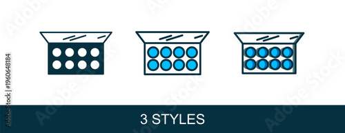 Filled outline Makeup powder with mirror icon isolated on white background. Vector