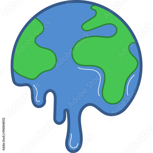Melting Earth Illustration