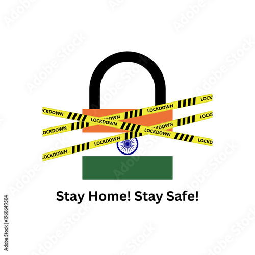 Complete Lockdown in India. People stay at home for 21 days to protect themselves and society. India lock down