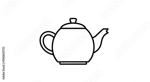 Simple line drawing of a teapot.