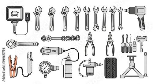 Collection of various hand tools.