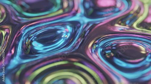 Y2Kネオン液体光沢がゆらめく近未来テクスチャ背景