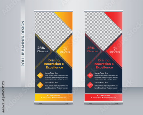 roll up banner design template