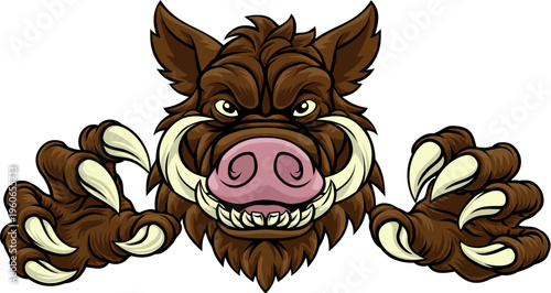 A wild boar, hog razorback ...