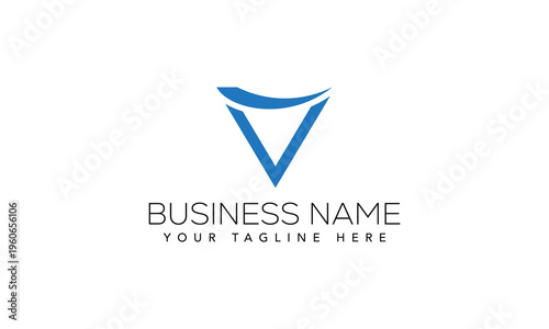 Free Download Modern Minimal Letter V Logo Vector Template - GFXLoad