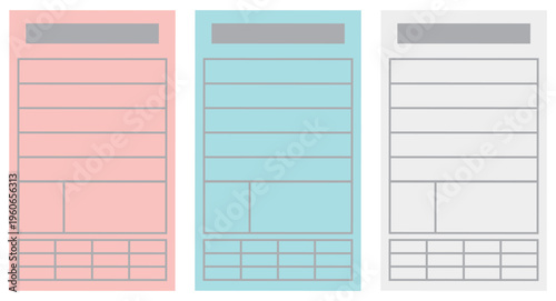 交通違反の赤切符青切符白切符のイラスト3点セット