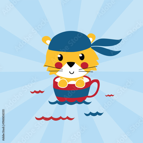 A Cute Pirate In Cup