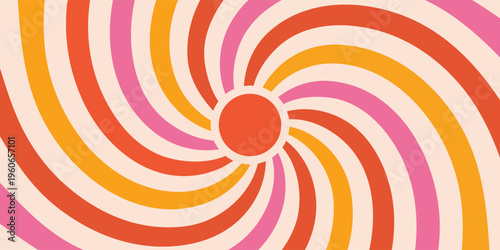 sunburst retro vibes graphic print groovy background 60s 70s