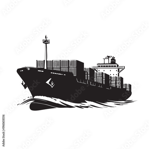 cargo ship in the sea